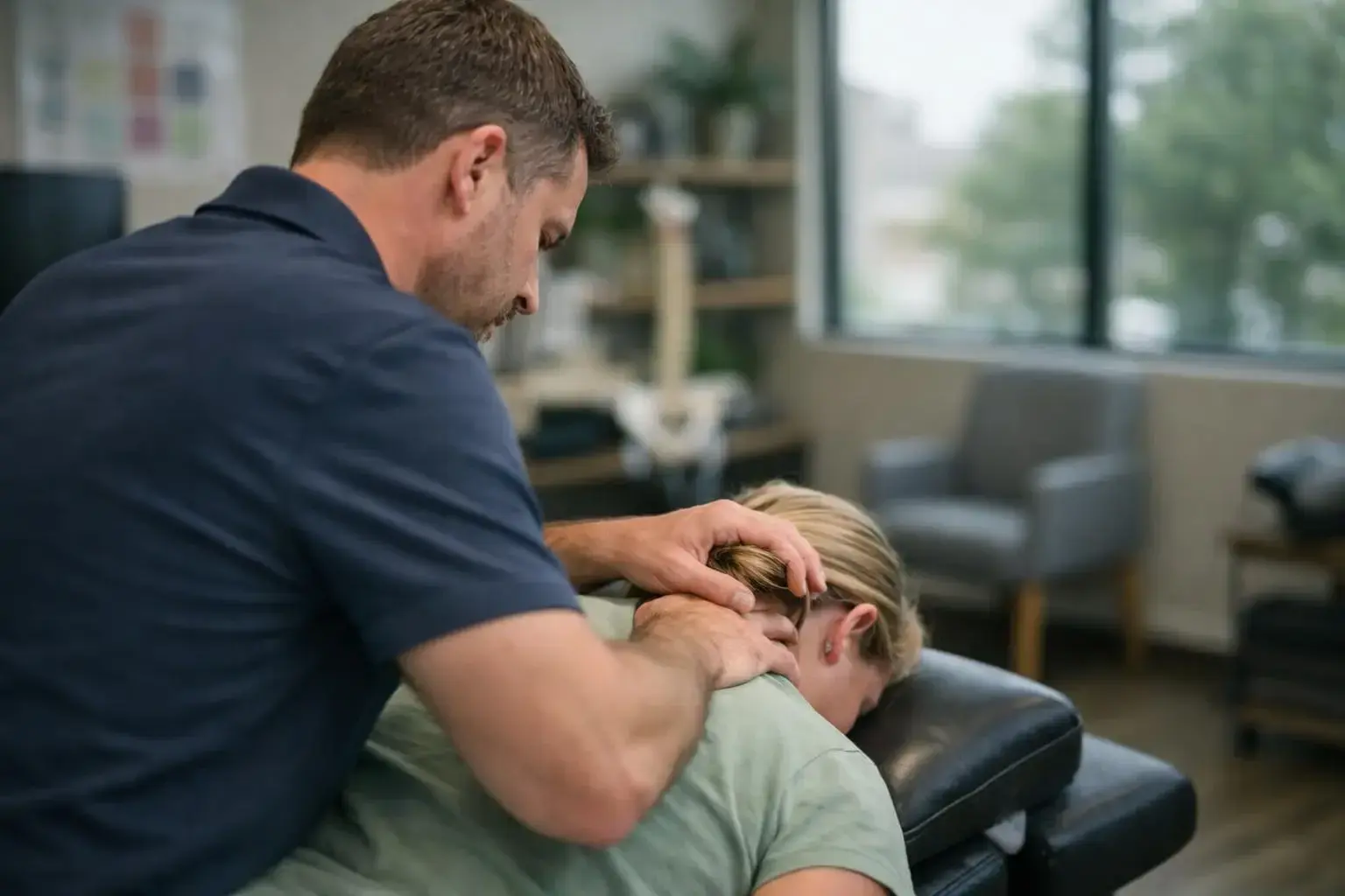 How Chiropractic Adjustment applies to Chiropractor services in Brentwood, United States—practical illustration
