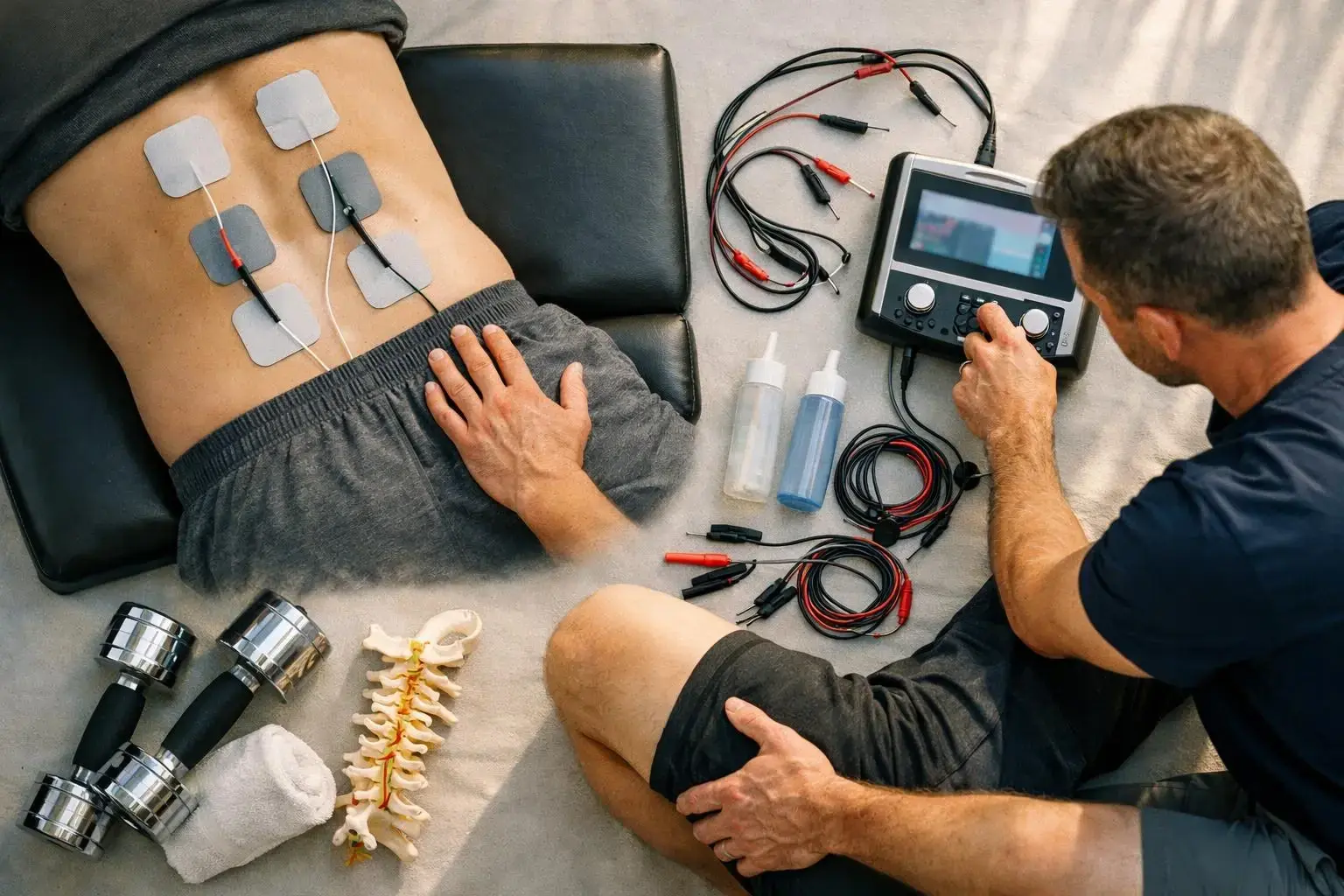 Electrical Muscle Stimulation in Chiropractor: Electrical Muscle Stimulation is a therapeutic technique that uses controll...