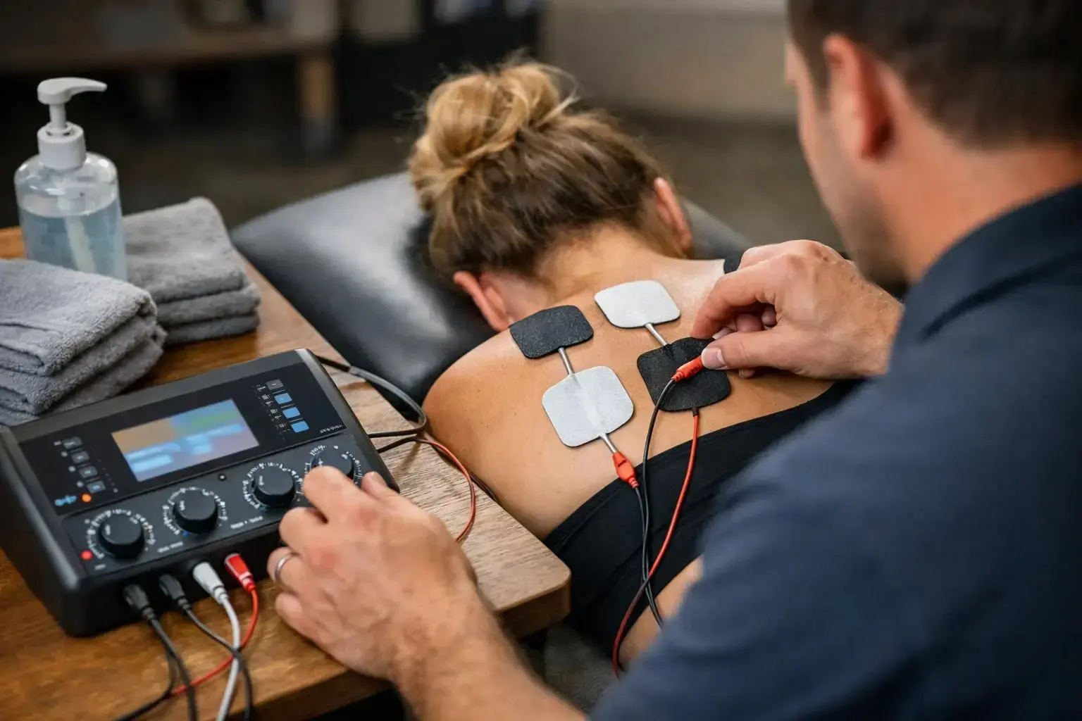 How Electrical Muscle Stimulation applies to Chiropractor services in Brentwood, United States—practical illustration